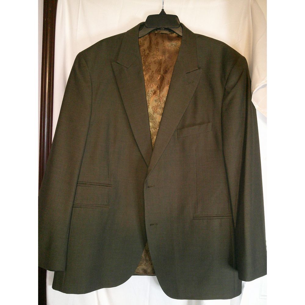 Steve Harvey Collection Classic Mocha Brown Suit Jacket Professional Business48R